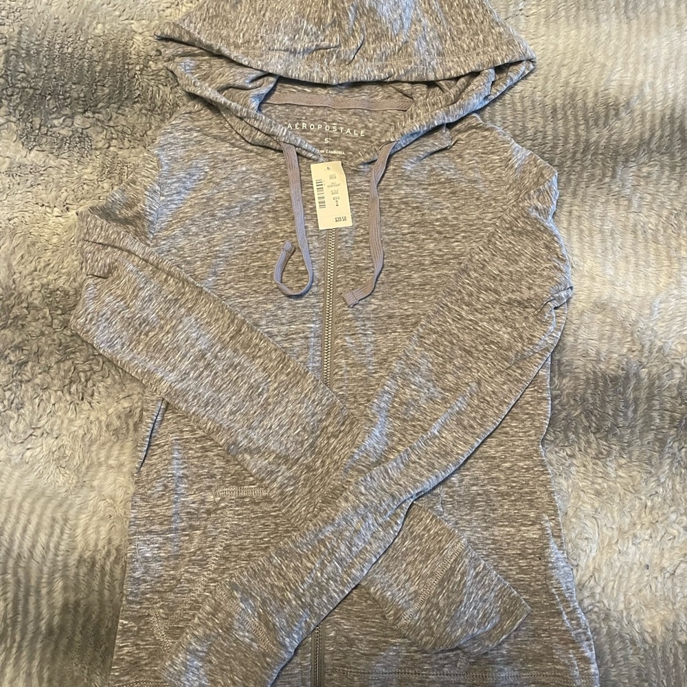 Aeropostale gray women’s zip up hoodie